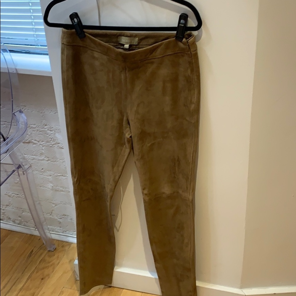 Suede camel pants